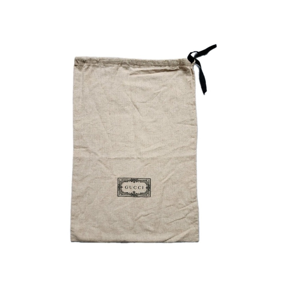 Gucci Beige Canvas Drawstring Bag